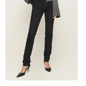 Reformation Etta Stretch High Rise Stacked Slim Jeans